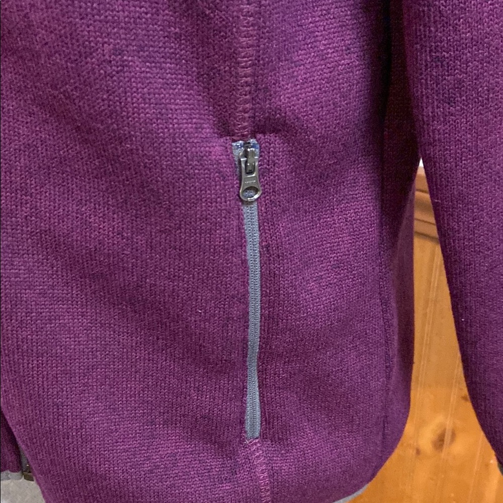L.L. Bean Purple Utility Jacket Fleece Hooded Size L (14-16) - Picture 4 of 8
